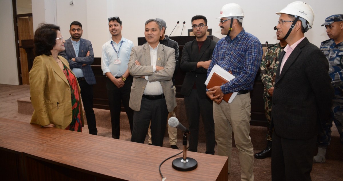 मन्त्रिहरुद्धारा नयाँ संसद भवनको स्थलगत अवलोकन 