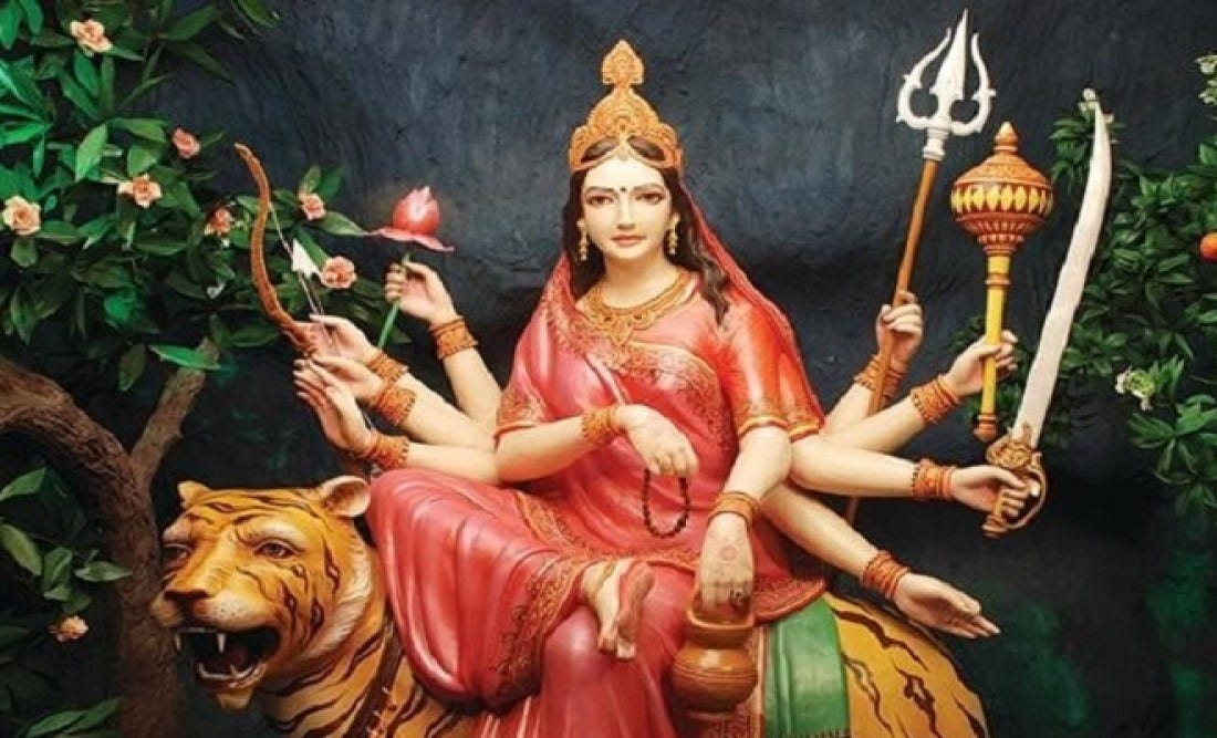 नवरात्रको तेस्रो दिनः आज चन्द्रघण्टा देवीको पूजाआराधना गरिँदै