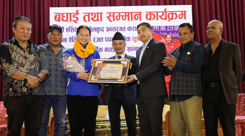 ऐतिहासिक रजत विजेता एरिकालाई वैद्यको सम्मान