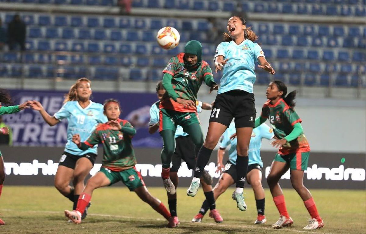 साफ महिला क्लब च्याम्पियनसिप फुटबल : कराँचीविरुद्ध एपीएफ विजयी