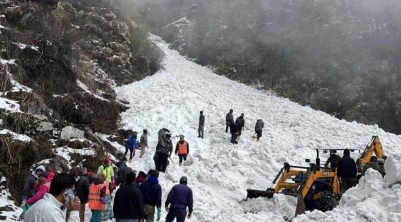 सिक्किममा हिमपहिरो : तीन नेपालीसहित सात जनाको मृत्यु