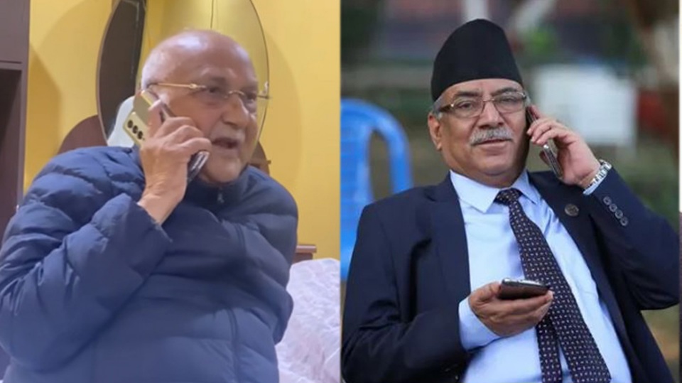 संसद चलाउन प्रचण्डलाई प्रधानमन्त्री ओलीको अनुरोध