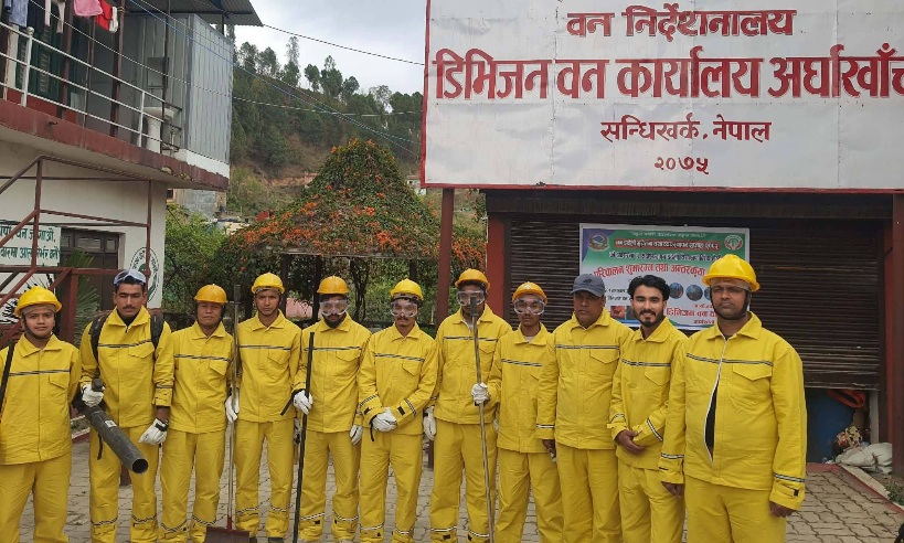 अर्घाखाँचीमा वन डढेलो नियन्त्रण गर्न टोली गठन