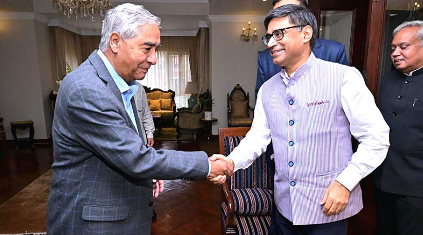 देउवा र भारतीय विदेश सचिव मिस्रीबीच भेटवार्ता