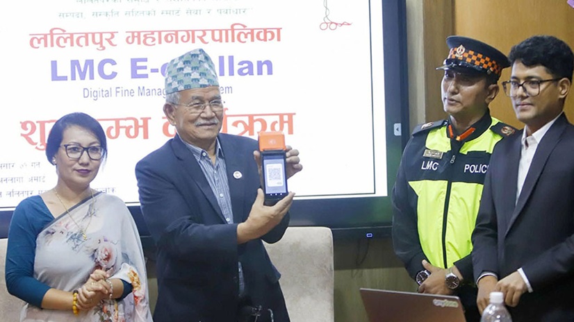 ललितपुर महानगरमा ई- चलान प्रणालीको शुभारम्भ