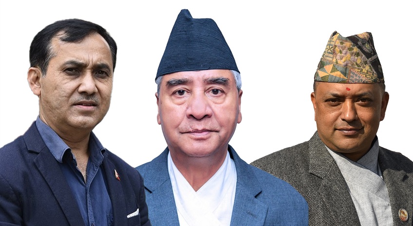गगनलाई प्रधानमन्त्रीको उम्मेदवार घोषणा गर्न देउवालाई महामन्त्रीद्वयको प्रस्ताव
