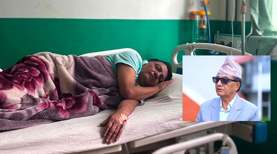 ओली निवासमा बोल्दाबोल्दै ढलेका थपलिया वीर अस्पताल भर्ना