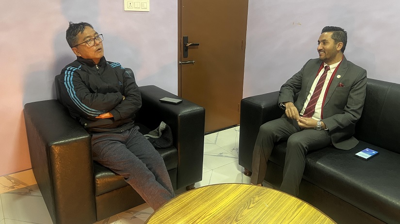 सञ्चारमन्त्री खरेल र राप्रपा अध्यक्ष लिङ्देनबीच भेटवार्ता