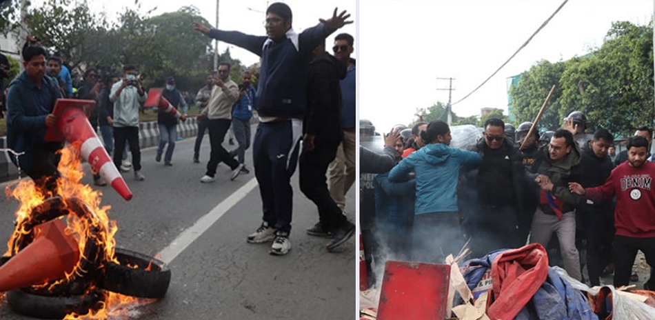 माइतीघरमा एमाले कार्यकर्ता र प्रहरीबीच झडप