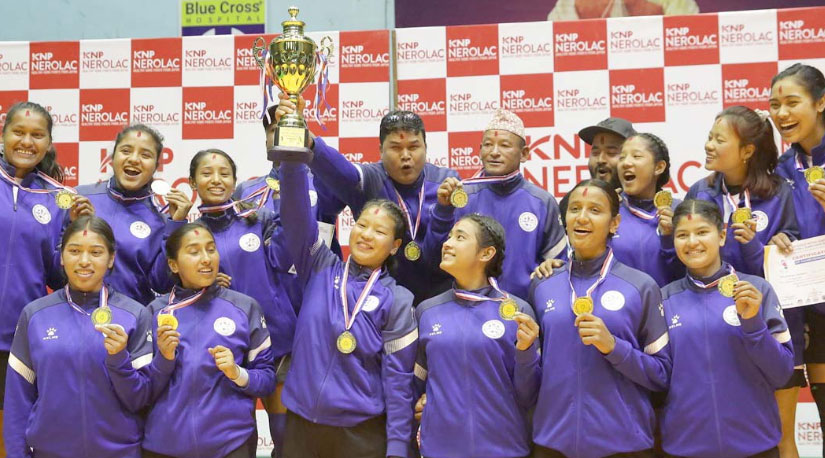 छैटौं केएनपी नेरोलेक राष्ट्रिय महिला भलिबलको उपाधि न्यू डायमन्डलाई