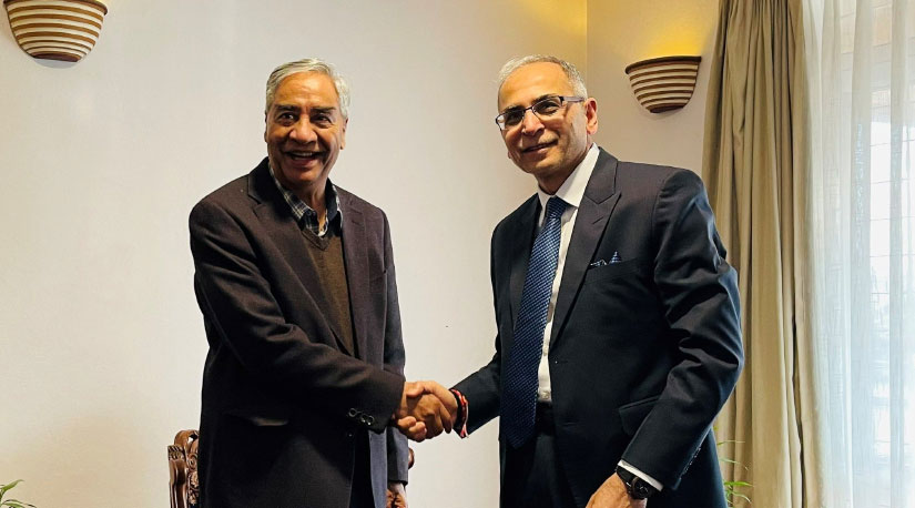 भारतीय विदेश सचिव क्वात्रा र देउवाबीच भेटवार्ता