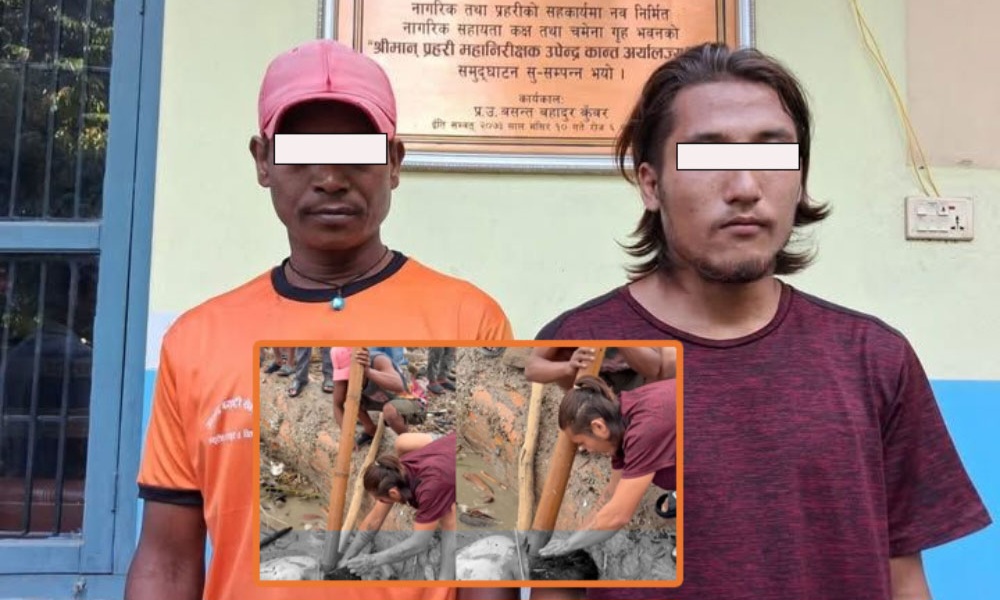 बाढीले बगाएर ल्याएको शवबाट गहना निकाल्ने दुई पक्राउ