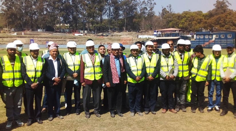 त्रिवि क्रिकेट मैदानको काम समयमै सम्पन्न गर्न उपप्रधानमन्त्री सिंहको निर्देशन