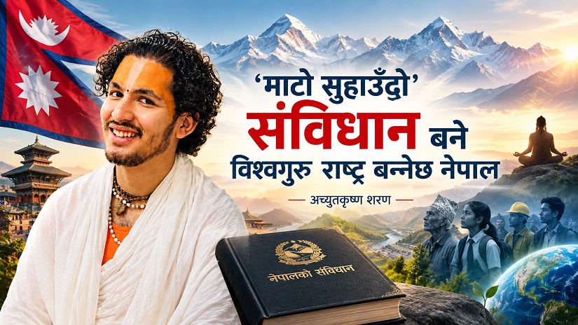 ‘माटो सुहाउँदो’ संविधान बने  विश्वगुरु राष्ट्र बन्नेछ नेपाल