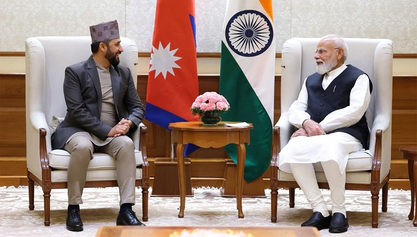 लामिछाने र भारतीय प्रधानमन्त्री मोदीबीच भेटवार्ता