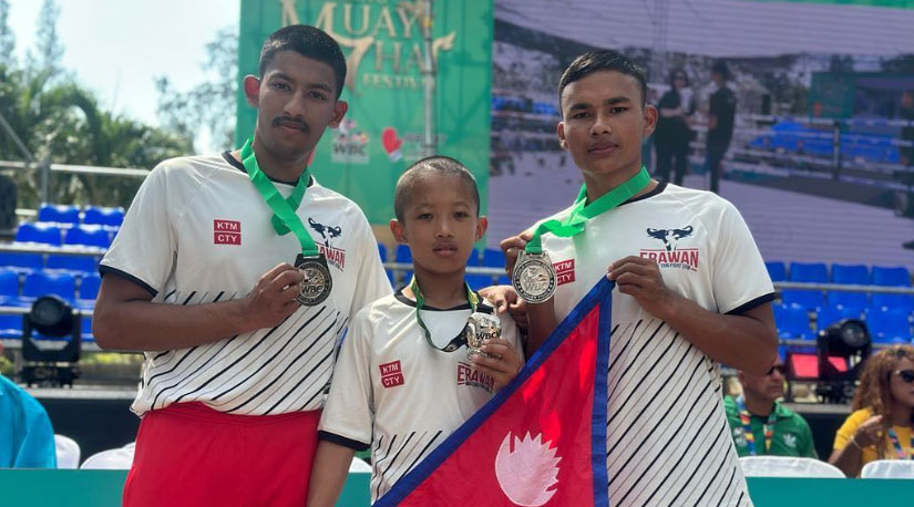 मोइ थाई विश्व च्याम्पियनसिपमा ३ नेपाली खेलाडीको विश्व रेकर्ड