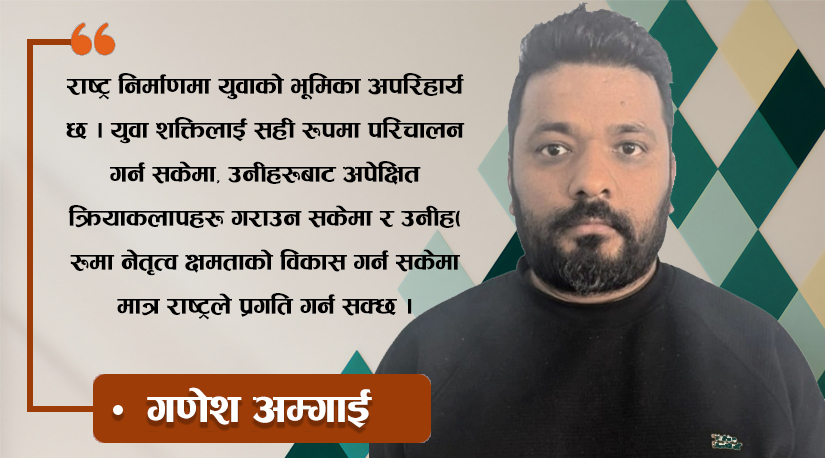 राष्ट्र निर्माणमा युवाको भूमिका: अवसर, अपेक्षा र नेतृत्व