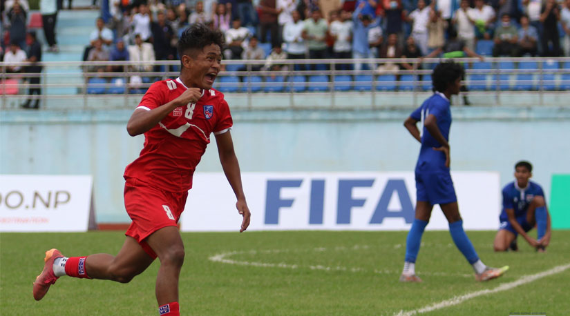 यु-१९ साफ च्याम्पियनसिप : माल्दिभ्सलाई हराउँदै नेपाल सेमिफाइनलमा