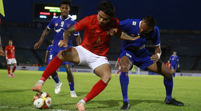 नेपाल र म्यानमारबीच गोलरहित बराबरी