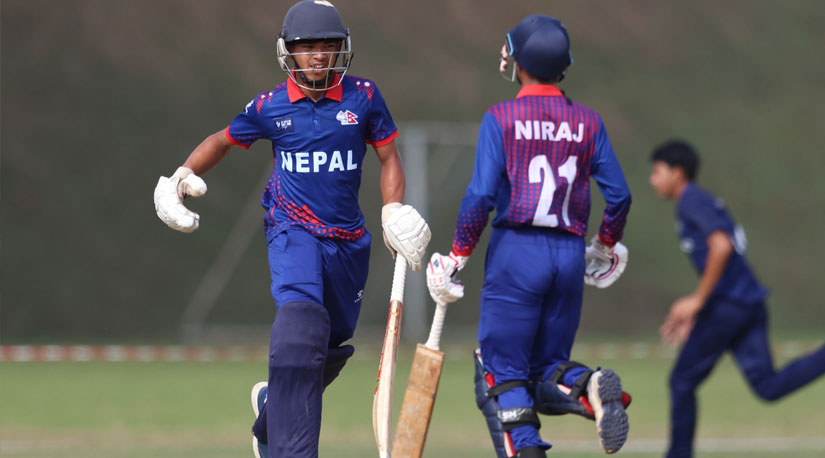 यु-१६ इस्ट जोन कप : थाइल्यान्डविरुद्ध २२५ रनको जित, सन्तोषको नाममा ५ विकेट