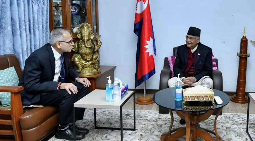 ओली र भारतीय विदेश सचिव क्वात्राबीच भेटवार्ता