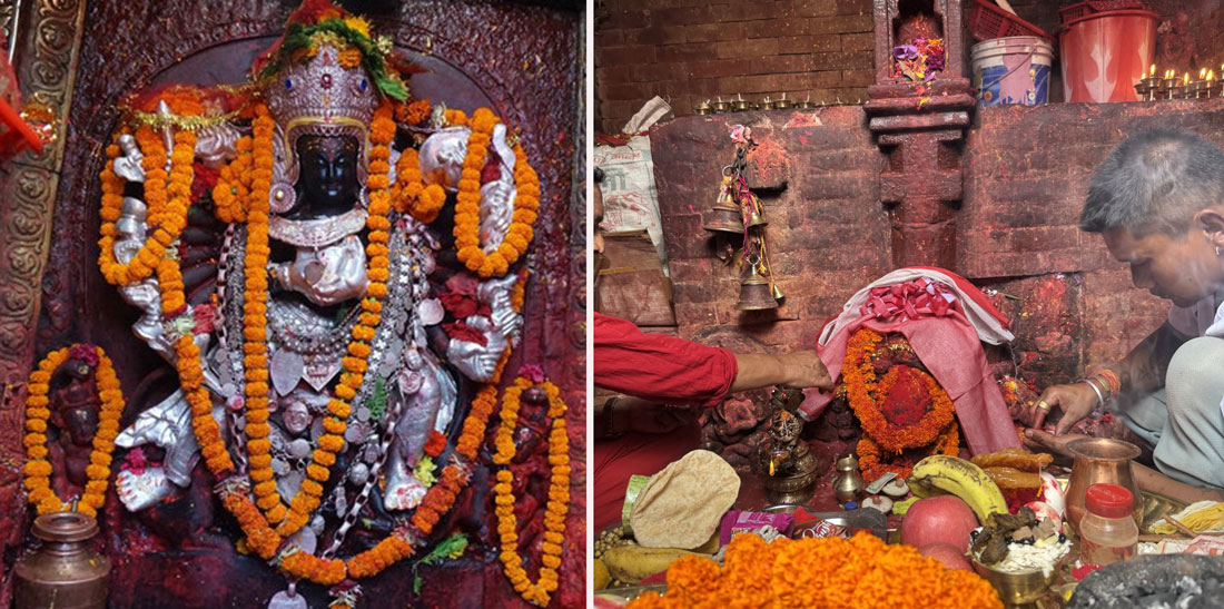 मूर्तिमा पसिना आएपछि पलाञ्चोक भगवतीमा क्षमा पूजा