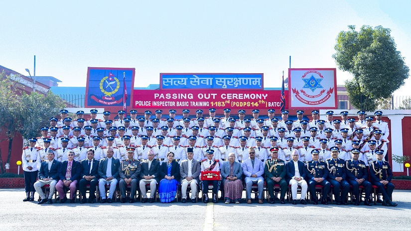 प्रधानमन्त्रीको प्रमुख आतिथ्यतामा प्रहरी निरीक्षक आधारभूत तालिम दीक्षान्त समारोह सम्पन्न