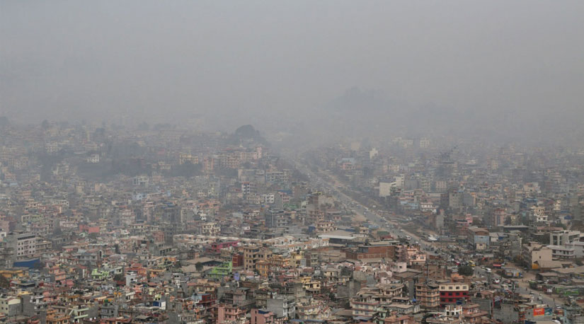 उपत्यकामा वायु प्रदूषण बढ्यो, सर्वसाधारणको स्वास्थ्यमा असर पार्न सक्ने