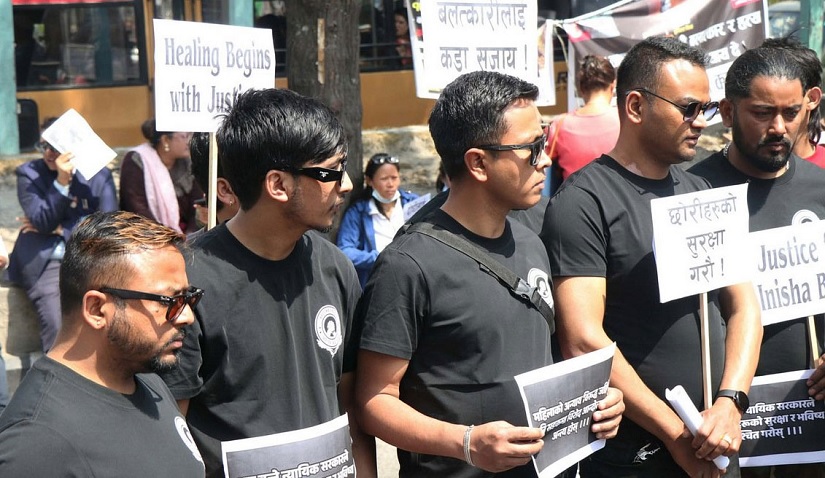 इनिसा विकको न्यायको माग गर्दै काठमाडौंमा प्रदर्शन