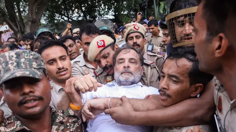 प्रधानमन्त्री निवास अगाडि प्रदर्शन गरेपछि राहुल गान्धी पक्राउ