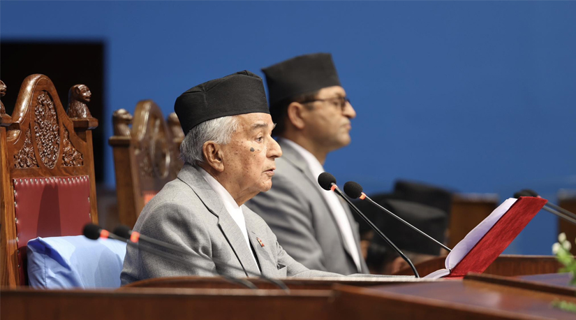 राष्ट्रपति पौडेलले गरे सरकारको नीति तथा कार्यक्रम सार्वजनिक