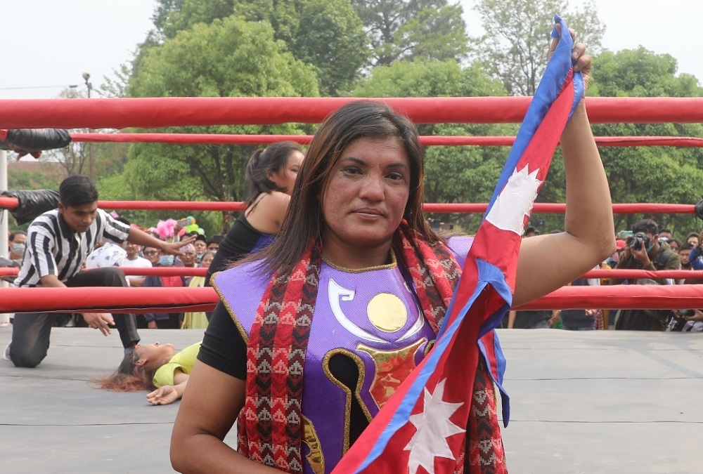 रेस्लर भगवती खड्काको नाम वर्ल्ड बुक अफ रेकर्ड्समा