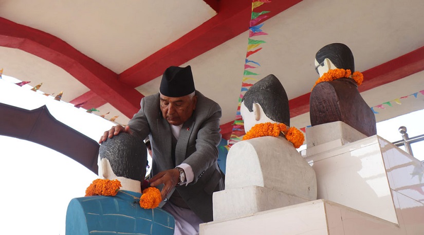 सहिदलाई सम्झेर नेपाललाई स्वर्ग बनाउन जुटौं : राष्ट्रपति