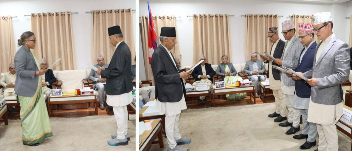 सम्पत्ति छानबिन आयोगका अध्यक्ष र सदस्यद्वारा शपथ ग्रहण