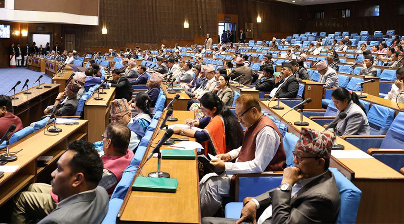 प्रतिनिधिसभाको बैठकमा भूमिसम्बन्धी केही नेपाल ऐनलाई संशोधन गर्ने विधेयक प्रस्तुत