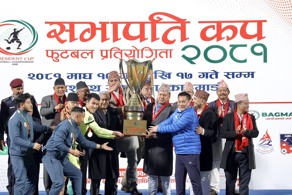 सभापति कप फुटबलको उपाधि सङ्कटालाई