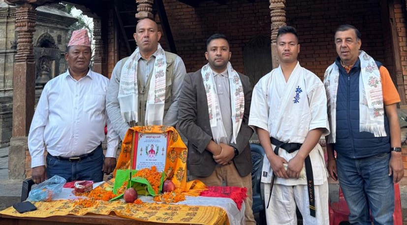 चौथो विश्व क्योकुसिन तेजुका कराते च्याम्पियनसिपका रजत विजेता शेर्पालाई नगदसहित सम्मान