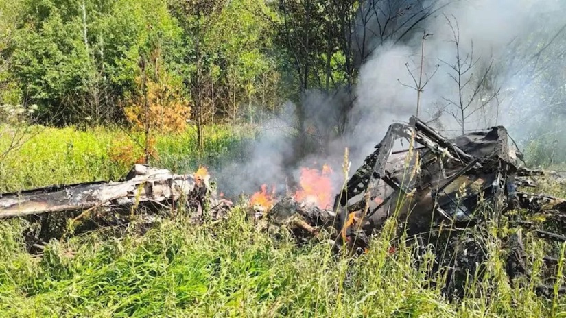 रूसी विमान जंगलमा दुर्घटना