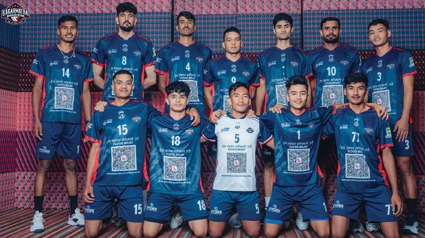सगरमाथा स्म्यासर्सको जर्सीमा राहत कोषको क्यूआर