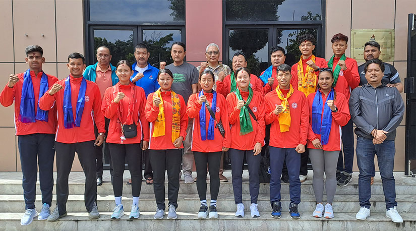 एसियन गेम्सको तयारीका लागि तेक्वान्दो खेलाडी थाइल्याण्ड प्रस्थान