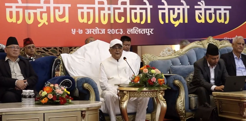 नेतृत्व परिवर्तनलाई मात्र पुनर्गठनका रूपमा बुझ्न हुँदैन : ओली