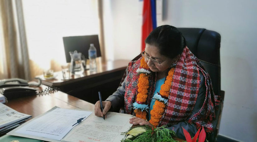राष्ट्रियसभा उपाध्यक्ष अर्यालले सम्हालिन पदभार
