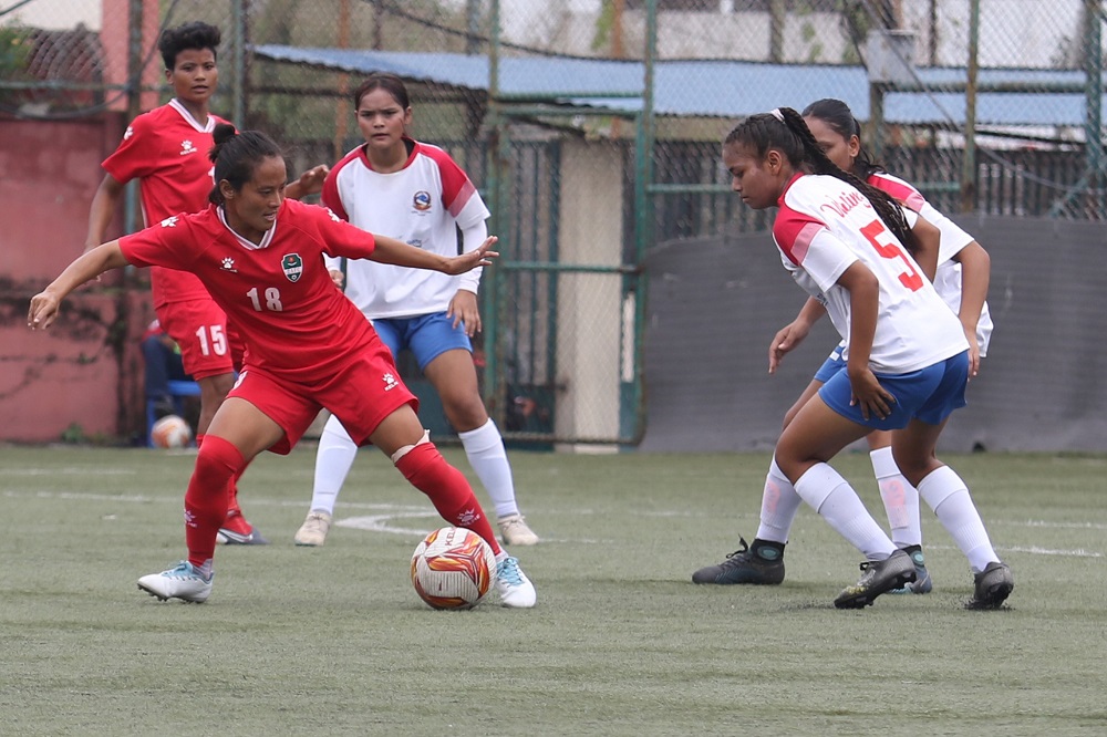 एन्फा महिला लिग फुटबलमा आर्मी विजयी