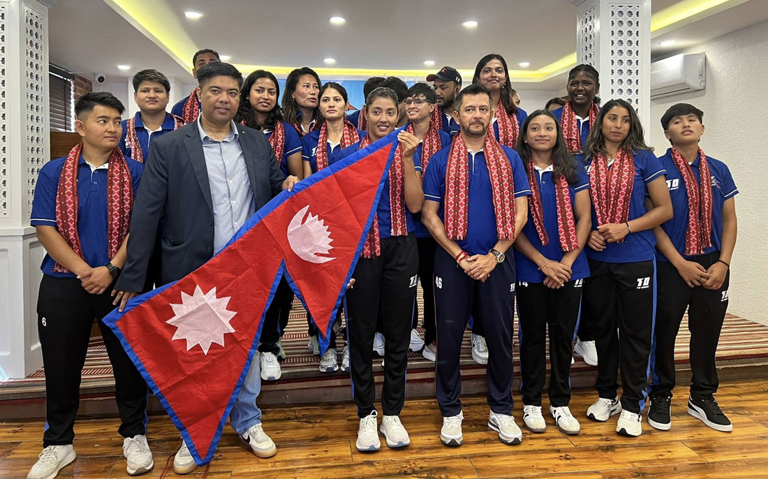 आईसीसी वुमन्स च्यालेन्ज ट्रफी खेल्न जाने महिला क्रिकेट टोलीको बिदाइ